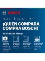 NIVEL LÁSER BASE ROTATIVA KIT RM1 + MALETIN GCL 2-15 BOSCH