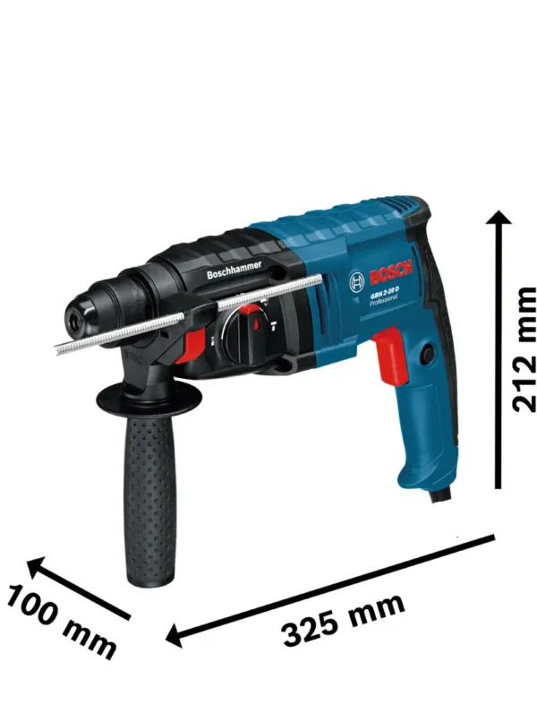 TALADRO ROTOMARTILLO SDS PLUS 1.7JULES 720W GBH 2-20D BOSCH - Imagen 2