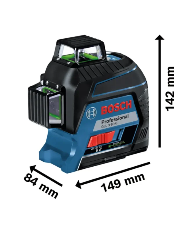 NIVEL LÁSER PROFESIONAL LÍNEAS VERDES GLL 3-80 G BOSCH - Imagen 2