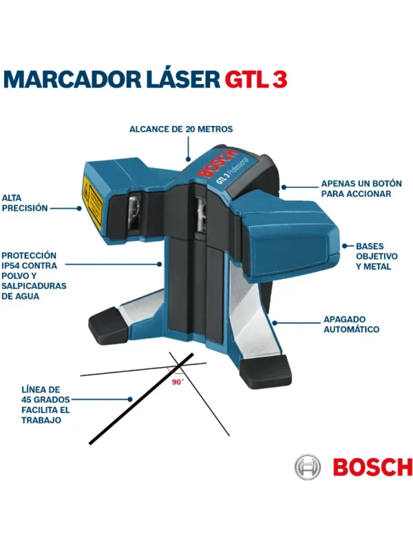 NIVEL LÁSER PARA BALDOSA GTL 3 BOSCH - Imagen 6