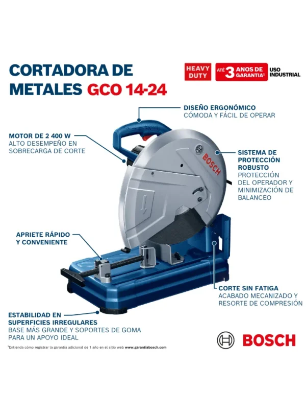 TRONZADORA PROFESSIONAL 14" 2400W GCO 14-24 BOSCH - Imagen 6