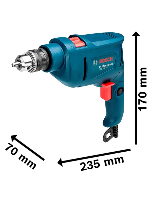 TALADRO PROFESSIONAL 450W GSB 450 RE BOSCH - Imagen 2