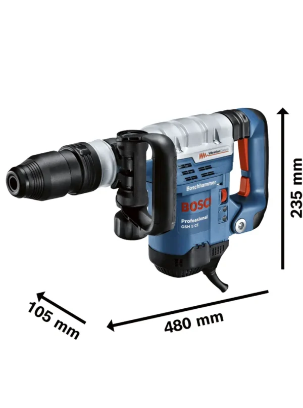 DEMOLEDOR PROFESSIONAL 1150W GSH 5 CE BOSCH - Imagen 2