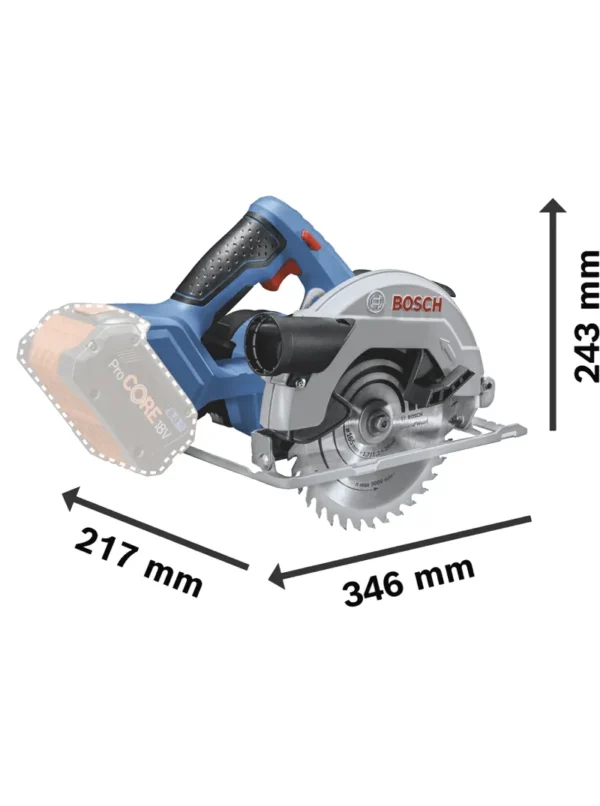 SIERRA INALÁMBRICA DE 165mm 6-1/2" GKS 18V-57 BOSCH - Imagen 2