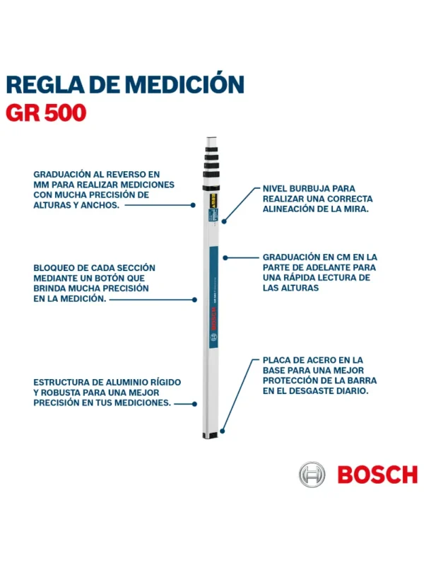 REGLA DE MEDICION PARA NIVEL ÓPTICO DE 5 MT GR 500 BOSCH - Imagen 7