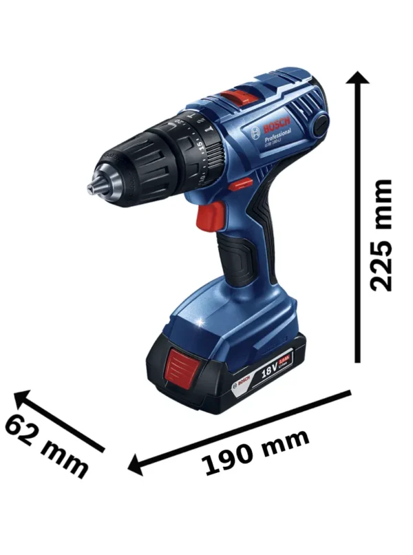 TALADRO PERCUTOR INALÁMBRICO DE 18V 1/2" GSB 180-LI BOSCH - Imagen 2