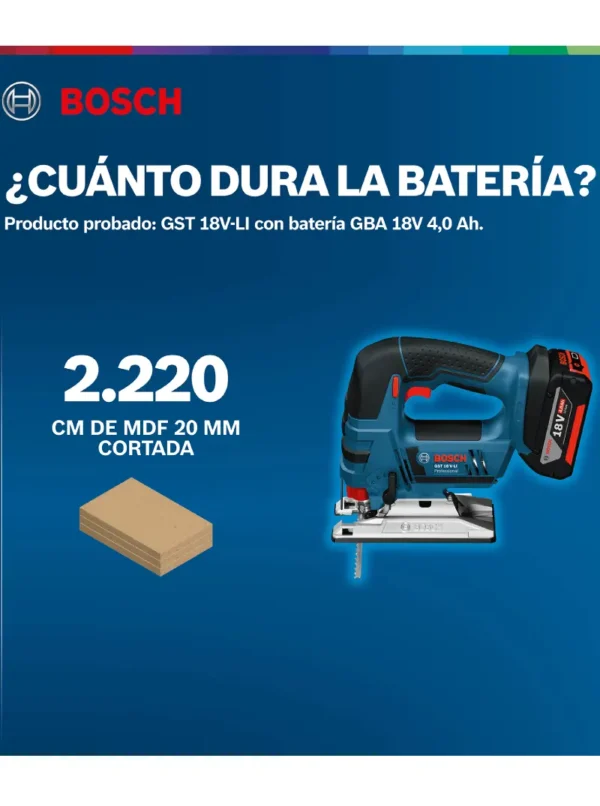 SIERRA CALADORA INALÁMBRICA GST 18V-LI BOSCH - Imagen 5