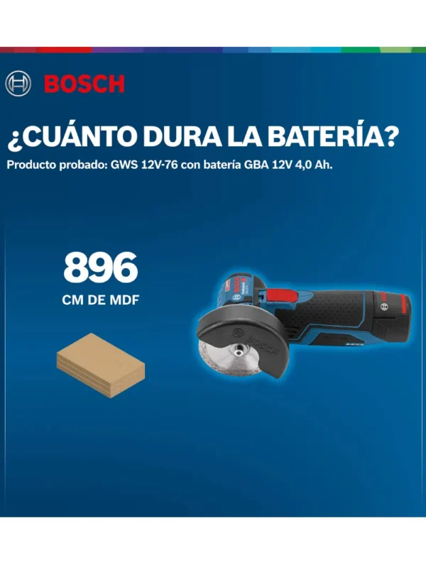 MINI PULIDORA INALÁMBRICA DE 12V GWS 12V-76 BOSCH - Imagen 7