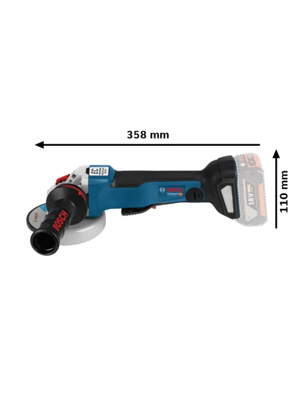 MINI PULIDORA INALÁMBRICA BRUSHLESS 18V GWS 18 V-10PC BOSCH - Imagen 3