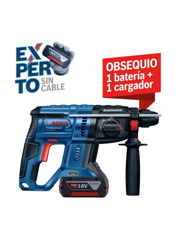 ROTOMARTILLO INALÁMBRICO 18V 2.0J SDS-PLUS GBH 180-LI BOSCH - Imagen 1