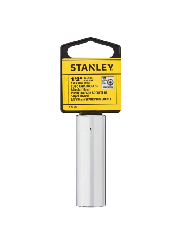 COPA LARGA PARA BUJÍAS CUADRANTE 1/2 5/8 STANLEY 86-580