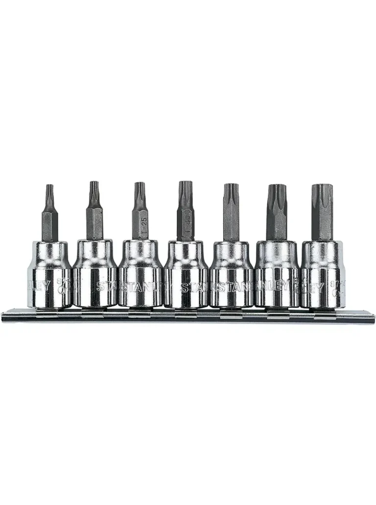 JUEGO DE COPAS TORX 7 PIEZAS CUADRANTE 3/8 DE T15 al T50 STANLEY 87-342