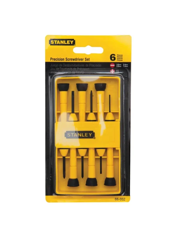 JUEGO DE DESTORNILLADORES 6 PIEZAS PARA JOYERIA STANLEY 66-052