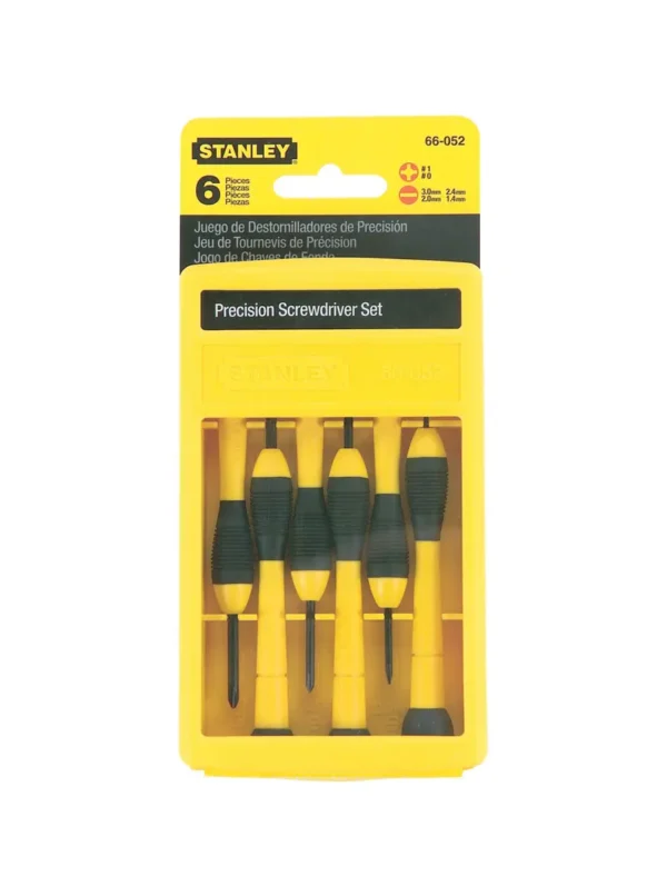 JUEGO DE DESTORNILLADORES 6 PIEZAS PARA JOYERIA STANLEY 66-052