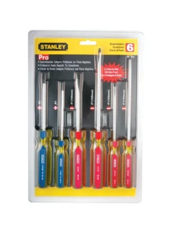 JUEGO DE DESTORNILLADORES 6 PIEZAS TIPO PESADO STANLEY 69-170