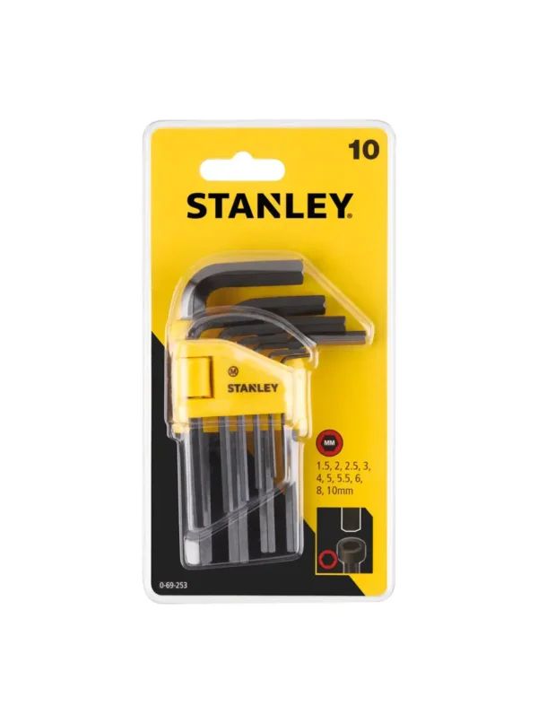 JUEGO DE LLAVES BRISTOL 10 PIEZAS 1.5 A 10 MM STANLEY 69-253