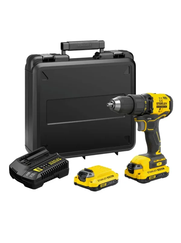 TALADRO INALÁMBRICO DE 20 VOLTIOS BRUSHLESS 12 CON 2 PILAS 1.5AMPERIOS SBD710C2K-B3 STANLEY