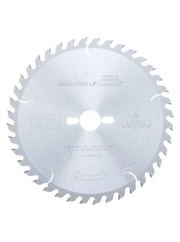 DISCO PARA SIERRA CIRCULAR DE TUNGSTENO PARA MADERA 10 X 30 X 40 DIENTES MD10-400-30 AGE BY AMANA TOOL