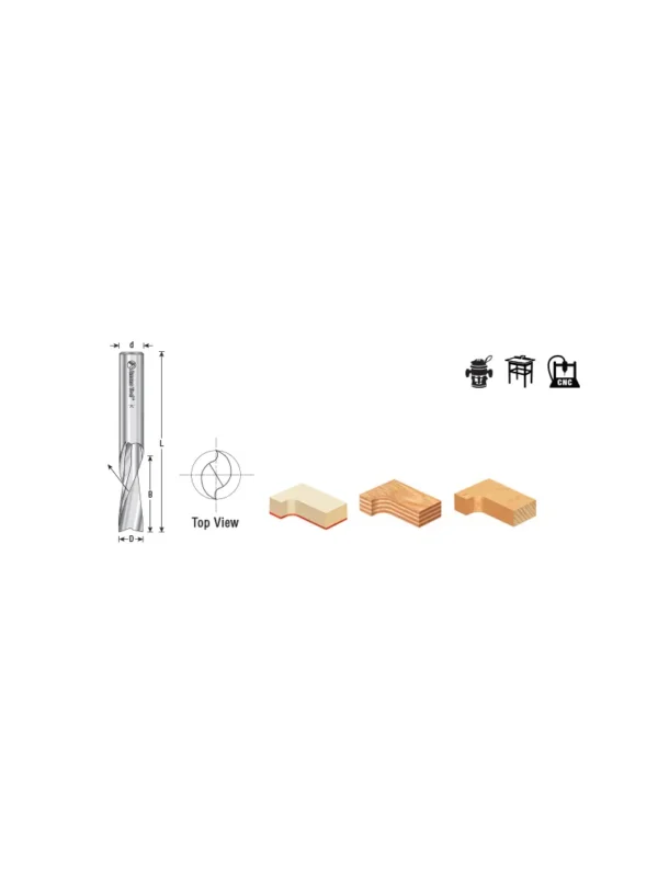 FRESA DE CORTE EN ESPIRAL DE 1/2 X 1.1/4 ESPIGO 1/2 46106 AMANA TOOL