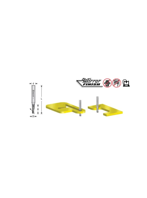 FRESA EN ESPIRAL PARA PLÁSTICO DE 1/4 X 3/4 ESPIGO 1/4 51404 AMANA TOOL
