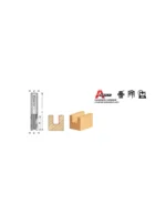FRESA PARA ACANALAR DE 1/4 X 3/4 ESPIGO 1/2 45408 AMANA TOOL