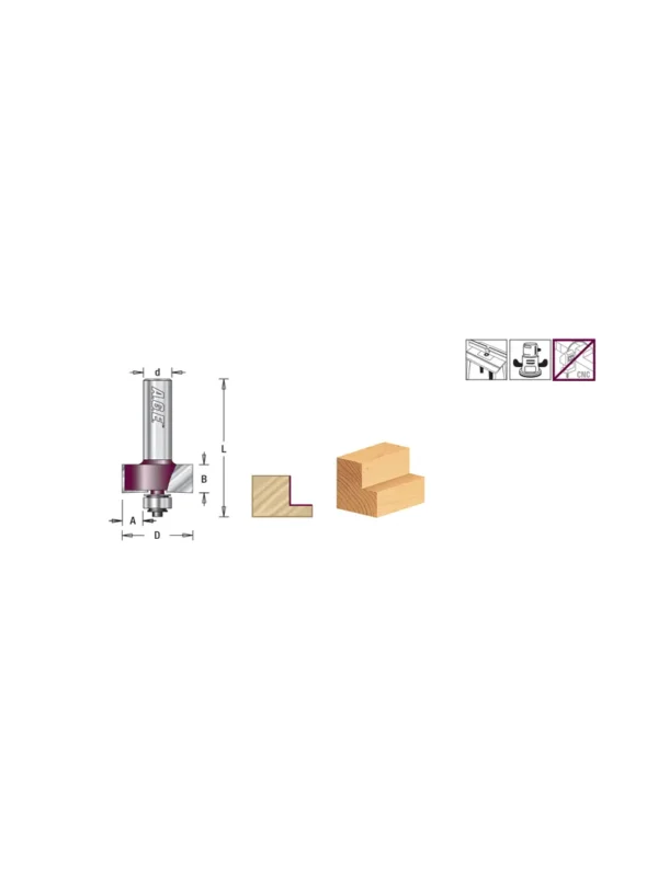 FRESA PARA BATIENTAR DE 1.1/4 X 3/8 ESPIGO 1/2 MD326 AGE BY AMANA TOOL