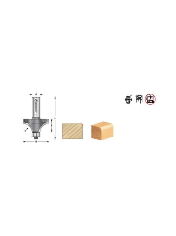 FRESA PARA BOCELAR RADIO DE 1/2 ESPIGO 1/2 49518 AMANA TOOL