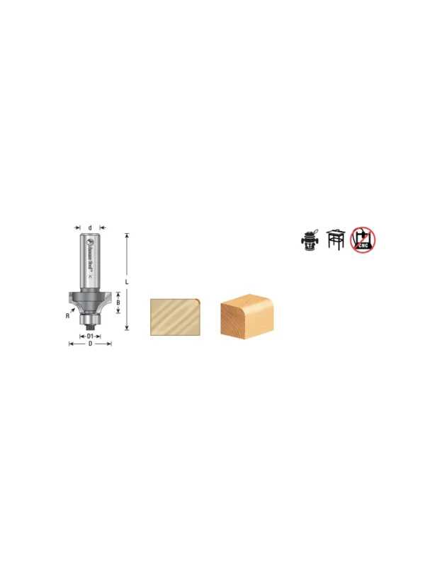 FRESA PARA BOCELAR RADIO DE 5/16 ESPIGO 1/4 49508 AMANA TOOL