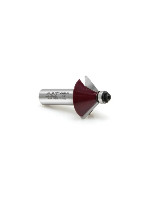 FRESA PARA CHAFLAN CON RODAMIENTO 1.1/4 X 17/32 ESPIGO 1/2 45° MD254 AGE BY AMANA TOOL