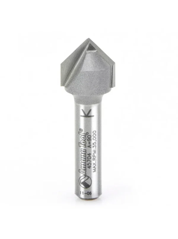 FRESA PARA CORTE EN V DE 90° 1/2 ESPIGO 1/4 45704 AMANA TOOL