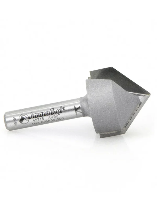 FRESA PARA CORTE EN V DE 90° 7/8 ESPIGO 1/4 45718 AMANA TOOL