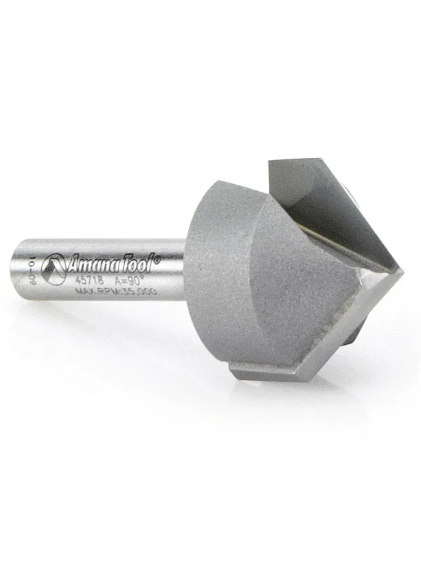 FRESA PARA CORTE EN V DE 90° 7/8 ESPIGO 1/4 45718 AMANA TOOL
