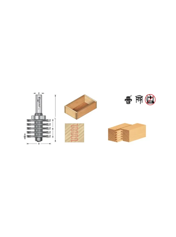 FRESA PARA ENSAMBLE RECTO BOX JOINT 53610 AMANA TOOL