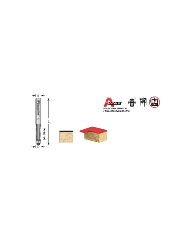 FRESA PARA RELIMPIAR CORTA DE 1/4 X 1/2 ESPIGO 1/4 47090 AMANA TOOL