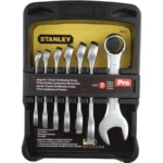 JUEGO DE LLAVES COMBINADAS 7 PIEZAS CORTA 10 AL 18 MM STANLEY 90-651