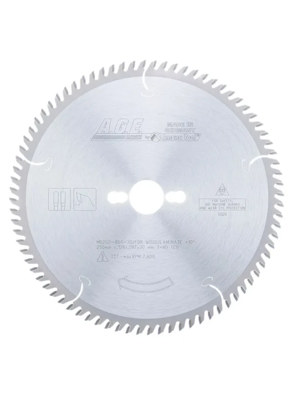 SIERRA CIRCULAR DE TUNGSTENO PARA MADECOR 10 X 30 X 80 DIENTES MD250-801-30 AGE BY AMANA TOOL
