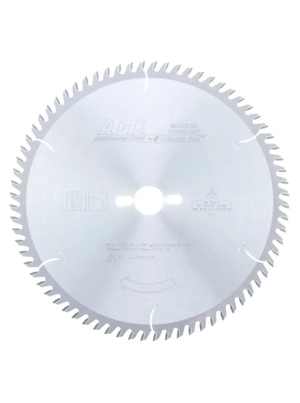 SIERRA CIRCULAR DE TUNGSTENO PARA MADECOR 12 X 30 X 72 DIENTES MD12-721-30 AGE BY AMANA TOOL