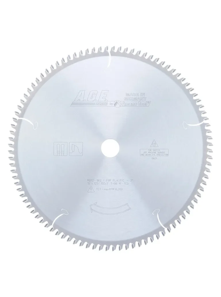 SIERRA CIRCULAR DE TUNGSTENO PARA PLÁSTICO 12 X 1 X 96 DIENTES MD12-962 AGE BY AMANA TOOL