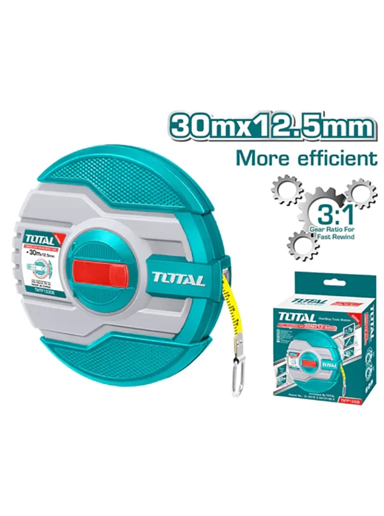 Decámetro agrimensor de 30m X 12.5mm TMTF13306 Total Tools