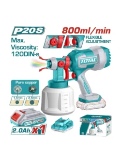 PISTOLA INALÁMBRICA PARA PINTURA 20V UTSGLI20042 TOTAL TOOLS