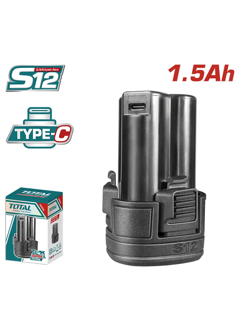 BATERÍA RECARGABLE DE 12V 1.5AH TBLI12153 TOTAL TOOLS BATERÍA RECARGABLE DE 12V 1.5AH TBLI12153 TOTAL TOOLS