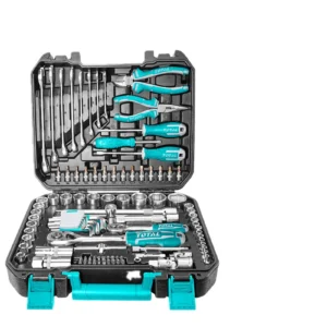 HERRAMIENTA KIT LLAVES Y COPAS + P. MECANICO DE 100 PIEZAS THKTHP21006 TOTAL TOOLS