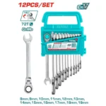 JUEGO DE LLAVES COMBINADAS RACHET ESCUALIZABLE 8 A 19 MM TOTAL THT102RK5126