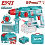 ROTOMARTILLO INALÁMBRICO 1 42V 2.5J SDS-PLUS + 2 BATERÍAS 2Ah TOTAL UTRHLI422682