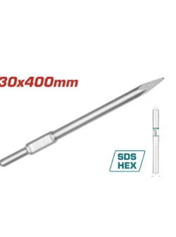 CINCEL PUNTA AGUDA HEXAGONAL 30 X 410 MM TAC1531301 TOTAL TOOLS