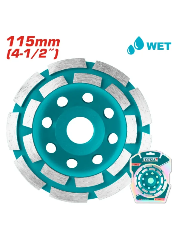 COPA DIAMANTE DE DESBASTE DOBLE SEGMENTO 4.1/2" TAC2421151 TOTAL TOOLS