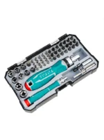 JUEGO DE DESTORES 55 PZ CON PUNTAS + COPAS TACSD30556 TOTAL TOOLS