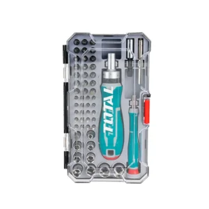 JUEGO DE DESTORES 55 PZ CON PUNTAS + COPAS TACSD30556 TOTAL TOOLS