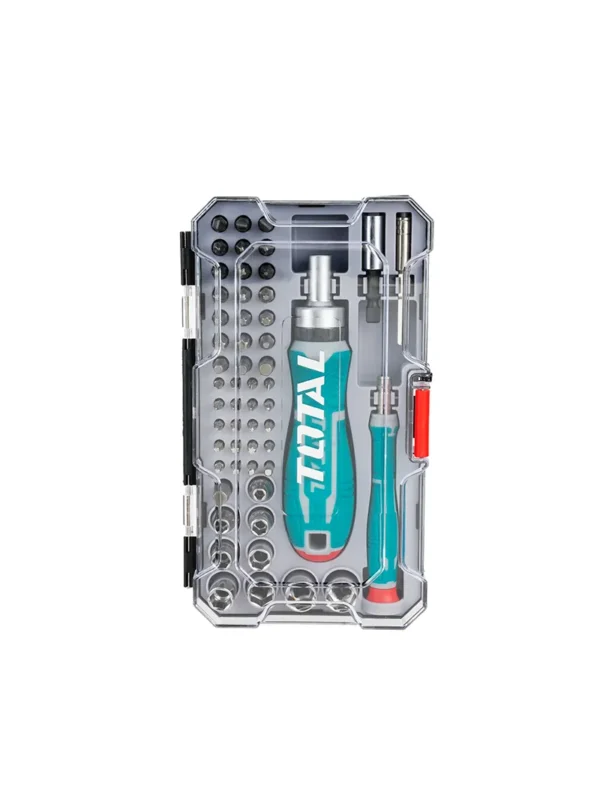 JUEGO DE DESTORES 55 PZ CON PUNTAS + COPAS TACSD30556 TOTAL TOOLS