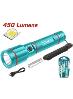LINTERNA RECARGABLE DE 400 LÚMENES TCFL1865051 TOTAL TOOLS